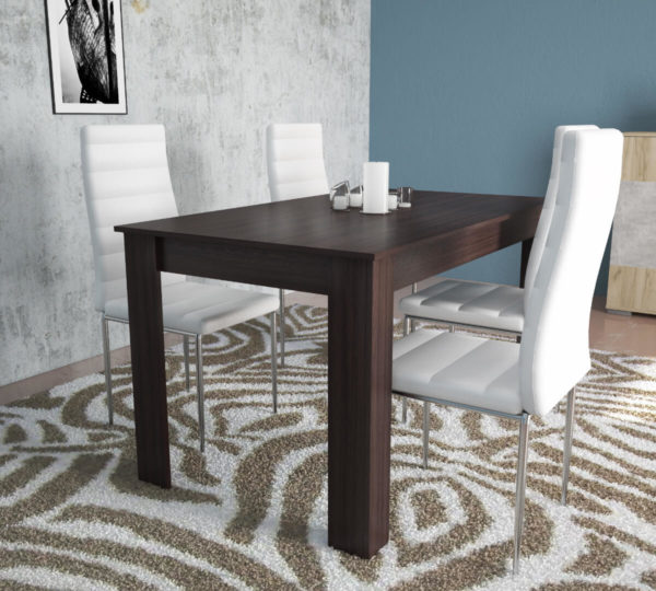 Dinning Table for 6 Persons In Dark Brown Color