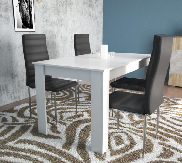Dinning Table for 6 Persons In White Gloss Color