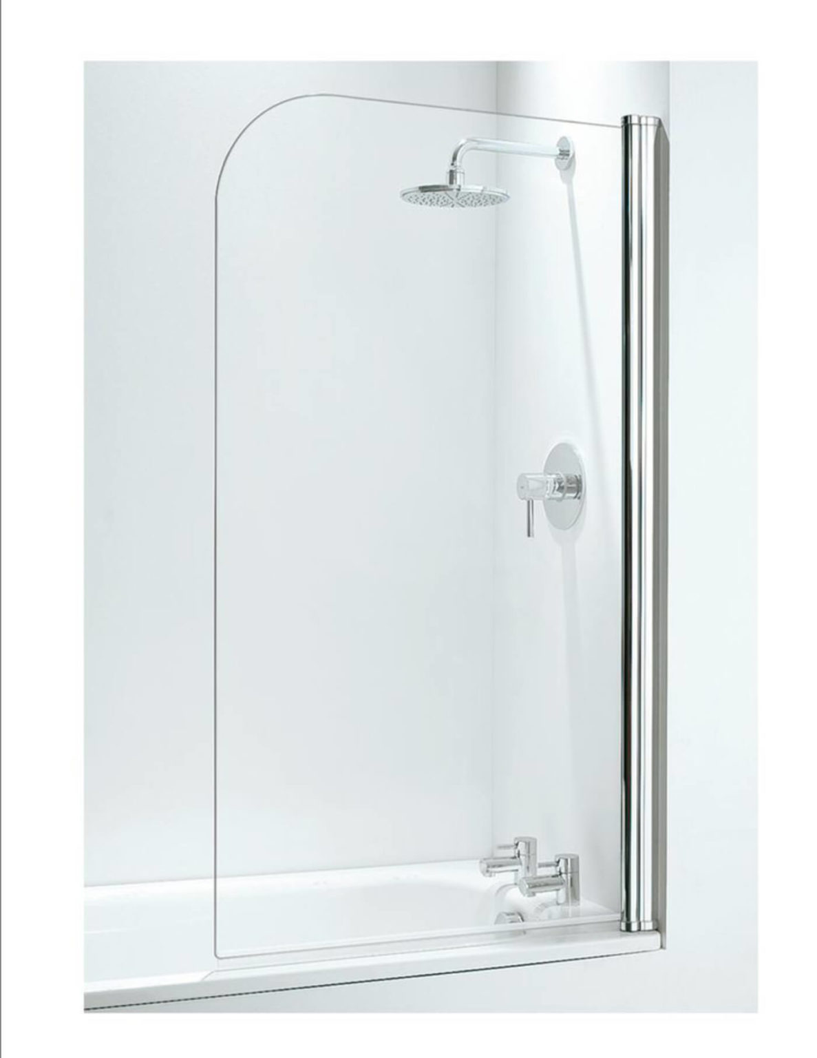 Pivot Bath Screen 100cm Width x 6mm Tempered Glass - Idea Workmate