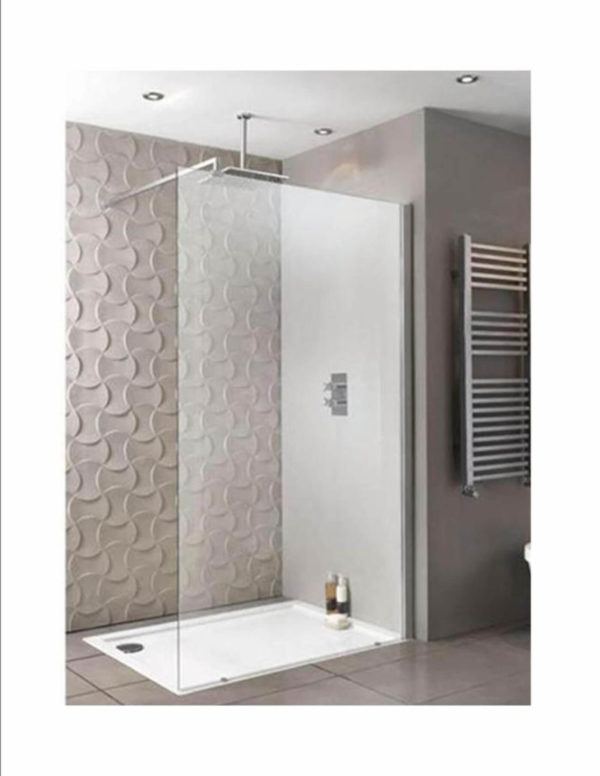Walk In Showers 8mm Clear Tempered Glass 140cm width x 200cm height