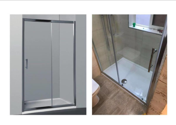 Wall to Wall Sliding Shower cubicle 195-200cm
