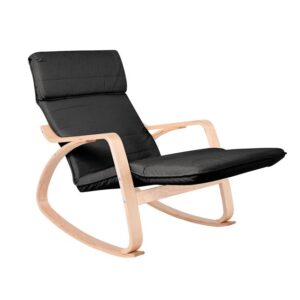 HAMILTON Super Relax Armchair Natural (Birch)/Fabric Black